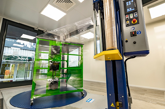 Side view of the Mobile packaging laboratory