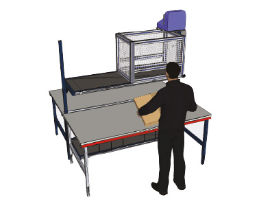 3D model of engeneered pack bench