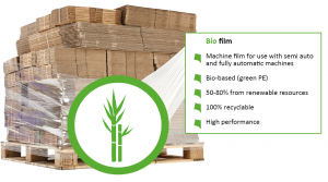 Replace your plastic pallet wrap with eco-friendly sugar cane bio film