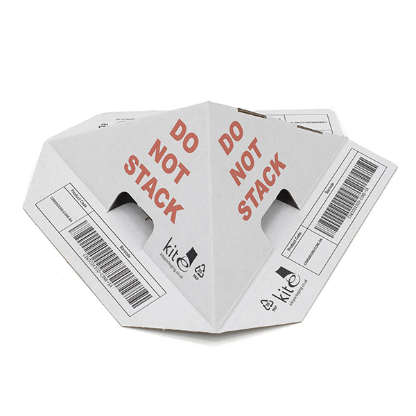 60-Pack Do Not Stack Pallet Cones For Shipping Pallets | Trilingual, Water-Resistant & Glare-Resistant Cardboard | 10x8x8 In. Cone | Warehouse, Product, Box & Carton Protection | Industrial Use