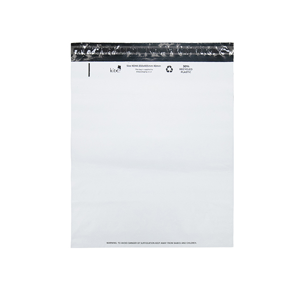 500 X Long Poly Mailers 8 X 33 White Plastic Shipping Bags Envelopes Self Seal