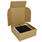 Brown postal boxes - 254x254x76mm (10x10x3 inches) - pack of 50