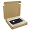 Brown postal boxes - 240x240x40mm (9.5x9.5x1.5 inches) - pack of 50