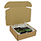 Brown postal boxes - 240x240x80mm (9.5x9.5x3.25 inches) - pack of 50