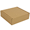 Brown postal boxes - 240x240x80mm (9.5x9.5x3.25 inches) - pack of 50
