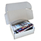 White postal boxes - 222x150x88 mm (8.75x6x3.5 inches) - pack of 50