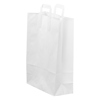 tape handle paper carrier bags white XL - Thumbnail