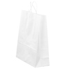 twist handle paper carrier bags white large - Thumbnail