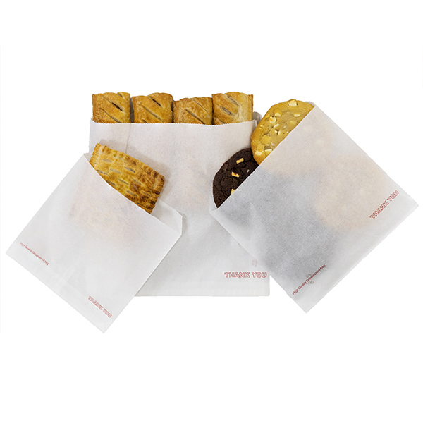 100 Greaseproof Wedding Favor Bags – Heart Shaped White Lolly Bags – Personalizable