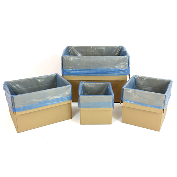 Blue Tint Gusseted Bags Box Liners Kite Packaging