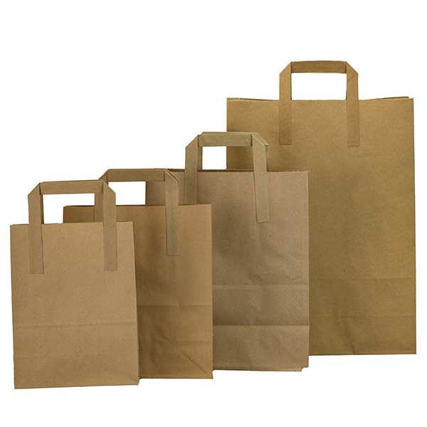 Tape Handle Paper Carrier Bags | Kraft Paper Bags | Kite Packaging