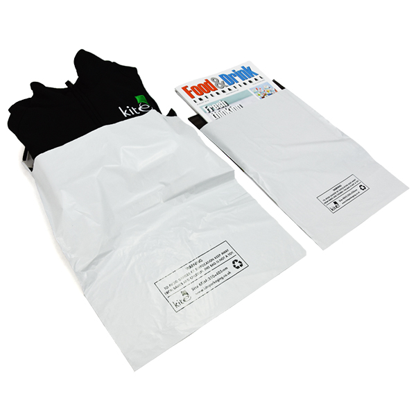 White Polythene Mailing Bags Kite Packaging