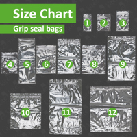 grip seal bag size chart lr - Medium