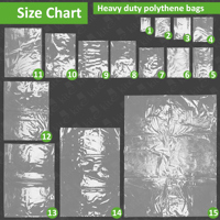 heavy duty polythene bags sizes - Medium