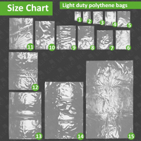 light duty polythene bags sizes - Medium