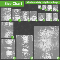 medium duty polythene bags sizes - Medium