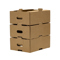 cardboard delivery trays stacked small 2 - Small