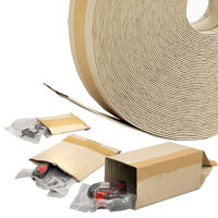 Cardboard tubing on a roll