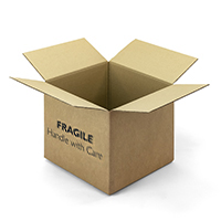 Handle with care boxes