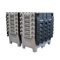 Plastic boxes and pallets
