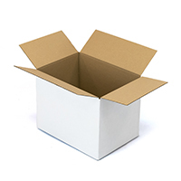 White cardboard boxes